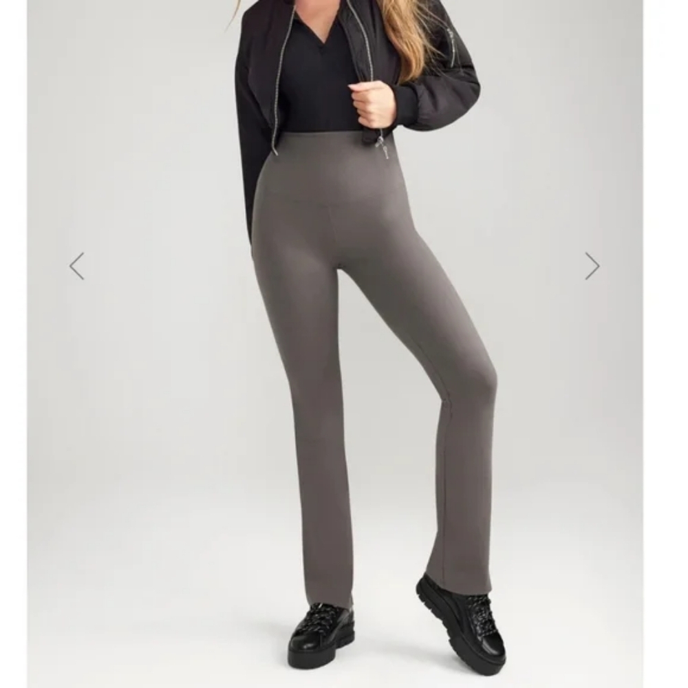 Yummie Jodi Slim Bootcut Flare Shaping Leggings size Small Gunmetal Gray
